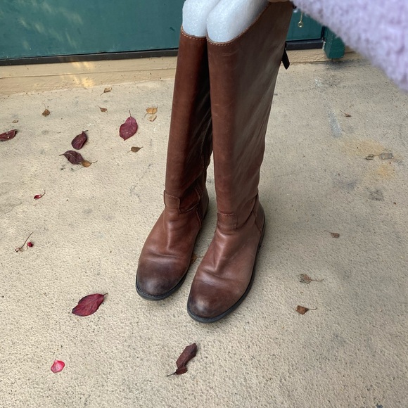 Vince Camuto Kadia Knee High Riding Boots Womens Size 7M Brown Leather Zip - Picture 4 of 6